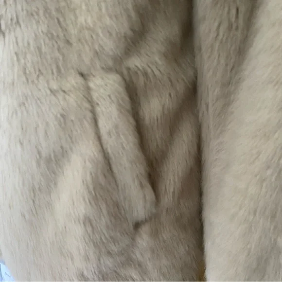 A New Day Faux Fur Coat. Cream. XS - Picture 2 of 7